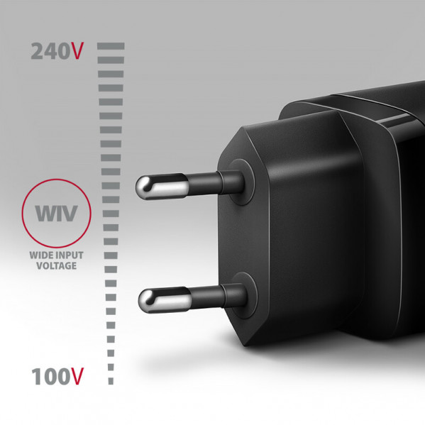 Зарядний пристрій Axagon 65W Black (ACU-DPQ65)