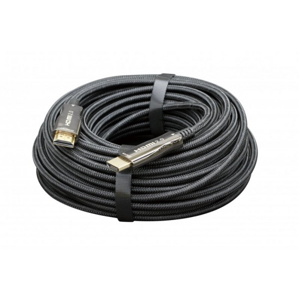 Кабель Cablexpert HDMI - HDMI V 2.0 (M/M), з позолоченими контактами, 15 м, чорний (CCBP-HDMI-AOC-15M)