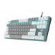 Клавіатура Aula Mechanical F3287 White/Grey keycap KRGD blue (6948391240688)