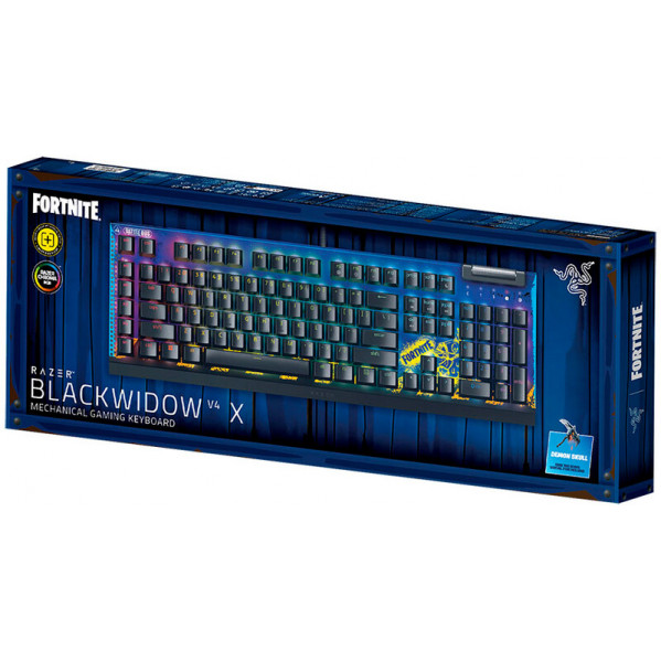 Клавіатура Razer BlackWidow V4 X Yellow Switch Fortnite (RZ03-04703600-R3M1)