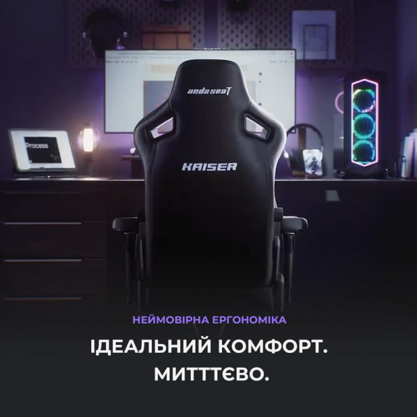 Крісло для геймерів Anda Seat Kaiser 4 Size L Grey (AD12YDDC-L-20-G-CF)