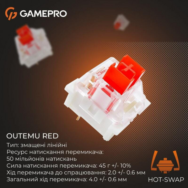 Клавіатура бездротова GamePro Genesis Joker Pro MK124G Pro Gray