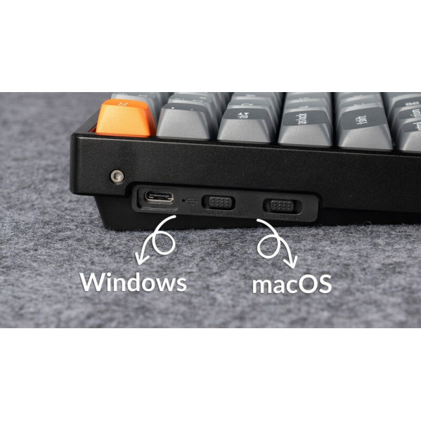 Клавіатура бездротова Keychron K2 Max, Keychron Super Banana, RGB UA Black (K2M-C4-UA)