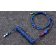Кабель для клавіатури Keychron Premium Coiled Aviator Cable-Straight Rainbow Palted black (CAB5_KEYCHRON)