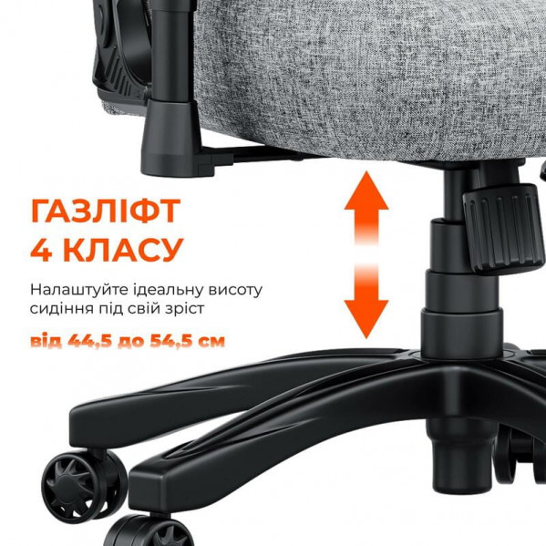 Крісло для геймерів Anda Seat Novis Size L Gray Fabric (AD23-L-01-G-F)