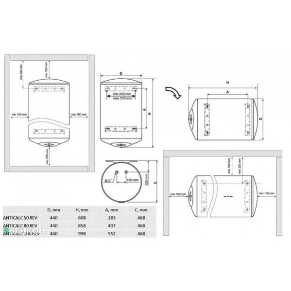 Водонагрівач Tesy Anticalc REV 100 (GCR 1004424D B14 TBRC)