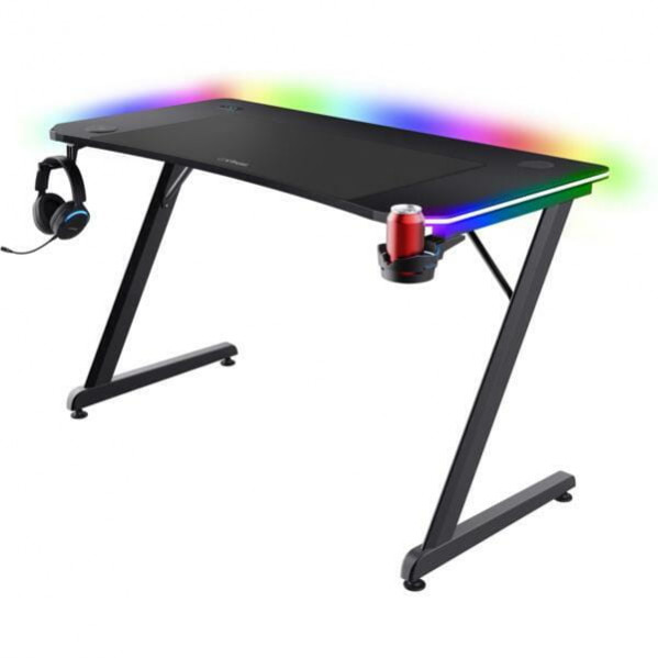 Геймерський стіл Trust GXT 710 Luminus Pro RGB Black (25419)
