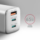 Зарядний пристрій Axagon 65W White (ACU-DPQ65W)
