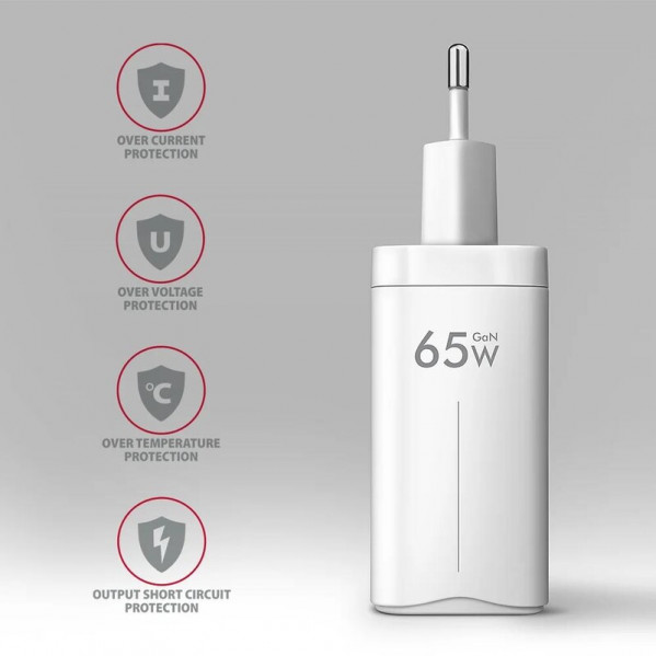 Зарядний пристрій Axagon 65W White (ACU-DPQ65W)