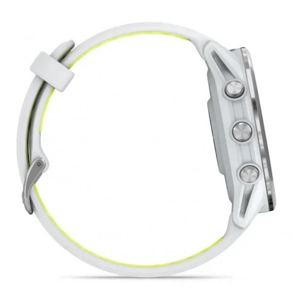 Смарт-годинник Garmin Forerunner 970 Whitestone Titanium with Whitestone/Translucent Amp Yellow Silicone with Silver Buckle (010-02969-61)