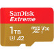 Карта пам`ятi MicroSDXC 1TB UHS-I Class 10 R190/W130MB/s SanDisk Extreme V30 A2 U3 + SD Adapter (SDSQXAV-1T00-GN6MA)