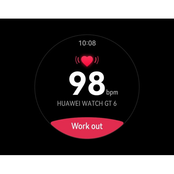 Смарт-годинник Huawei Watch GT 6 46mm Black with Black Fluoroelastomer Strap (55020FTX)