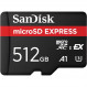 Карта пам`ятi MicroSDXC 512GB UHS-1/U3 Class 10 SanDisk Express R880/W650MB/s (SDSQXFN-512G-GN4NN)