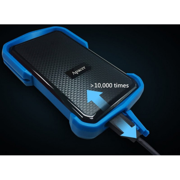 Зовнішній жорсткий диск 2.5" USB 2.0TB Apacer AC631 Black/Blue (AP2TBAC631U-1)