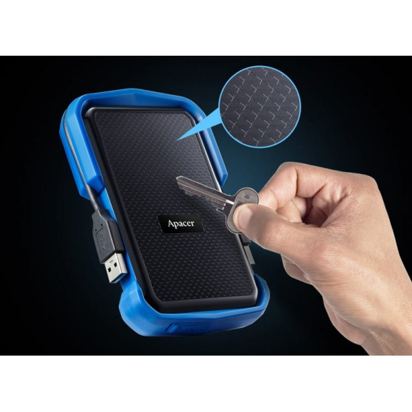 Зовнішній жорсткий диск 2.5" USB 2.0TB Apacer AC631 Black/Blue (AP2TBAC631U-1)