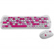 Комплект бездротовий (клавіатура, миша) Canyon HSET-W6 Kitty Edition Pink (CNS-HSETW6PK)