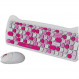Комплект бездротовий (клавіатура, миша) Canyon HSET-W6 Kitty Edition Pink (CNS-HSETW6PK)