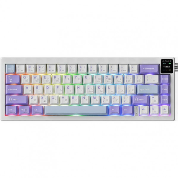 Клавіатура бездротова Ajazz AK650 Flying Fish Switch Purple (AK650-FF-PWB)