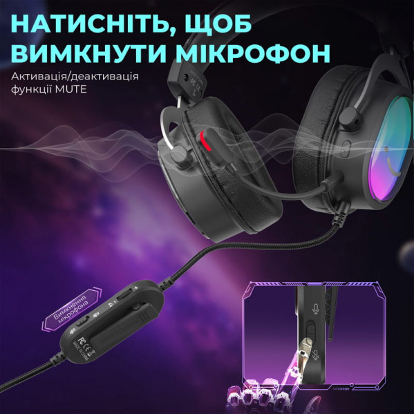 Гарнітура Fifine H16 7.1 Black RGB