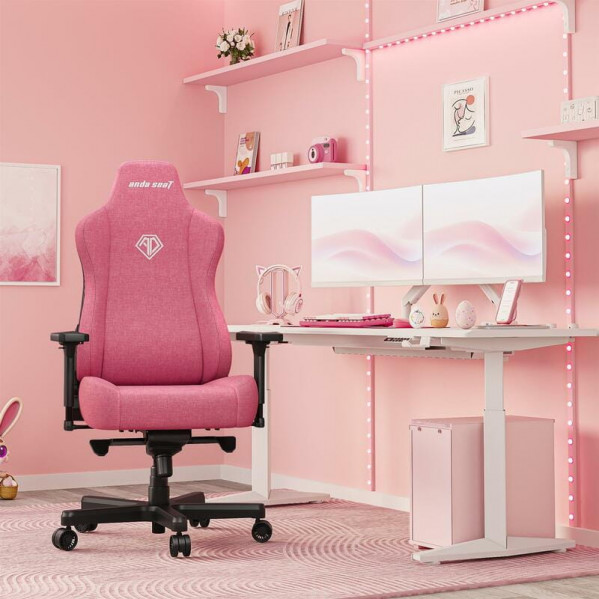 Крісло для геймерів Anda Seat Kaiser 3E XL Pink Fabric (AD23YC-XL-09-P-CF-P01)