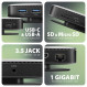 Концентратор USB Type-C Axagon Gray (HMC-UFO)