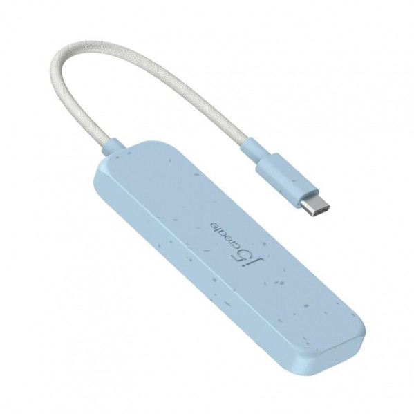 USB-хаб J5create 4 USB-A Cyan (JCH341EC-N)