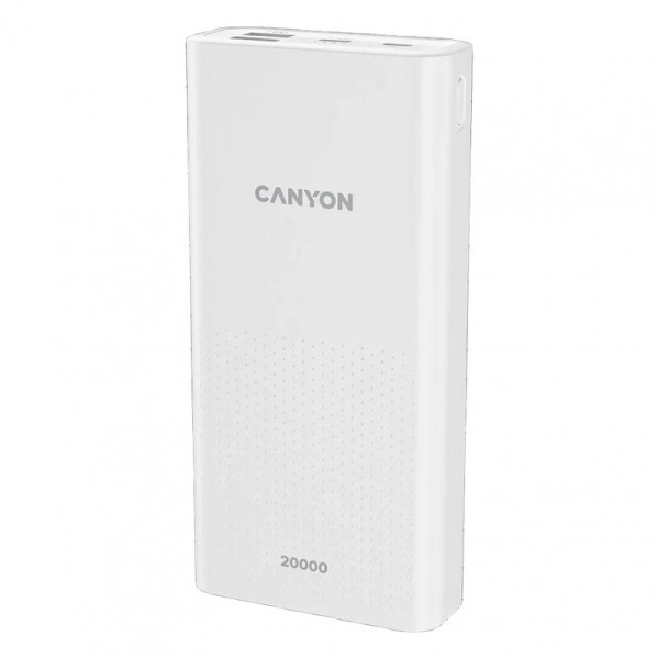 Універсальна мобільна батарея Canyon PB-2001 20000mAh White (CNE-CPB2001W)