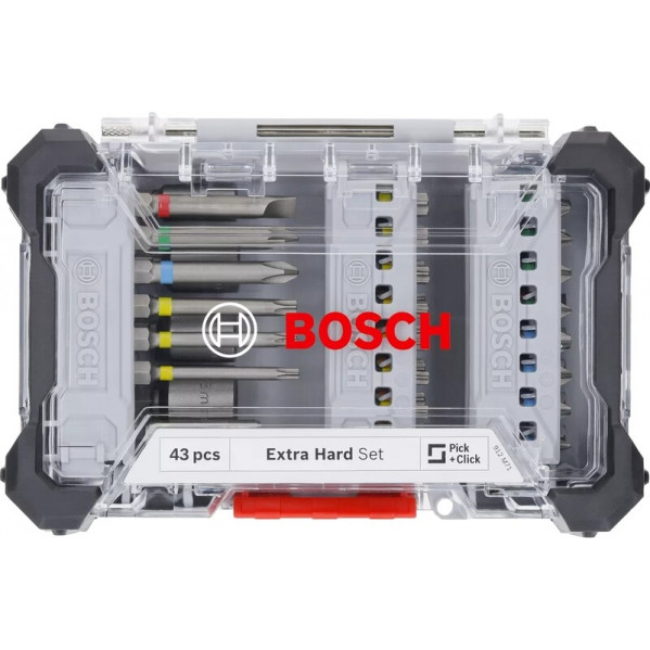 Набір біт Bosch Extra Hard Screwdriver Bit Set, 43шт, магнітний тримач (2.607.017.723)