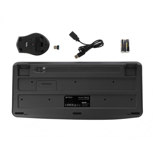 Комплект (клавіатура, миша) бездротовий A4Tech Fstyler FG2500S Plus Grey