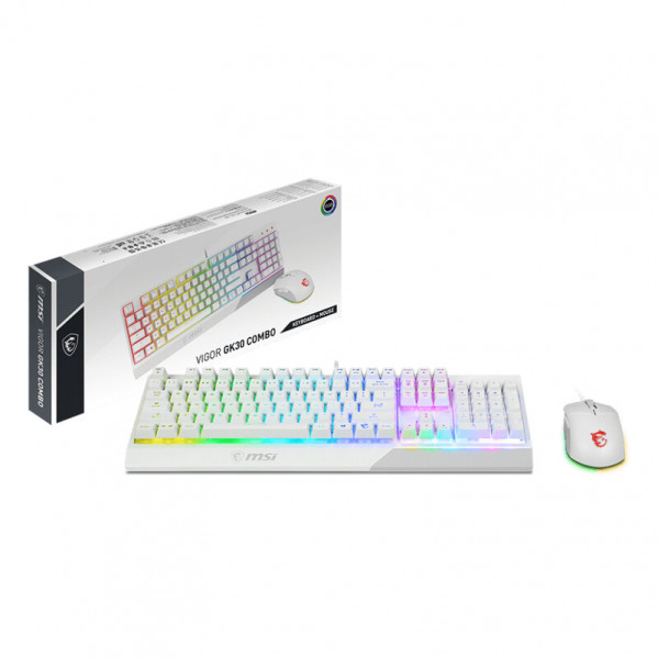 Комплект (клавіатура, миша) MSI Vigor GK30 Combo UA White