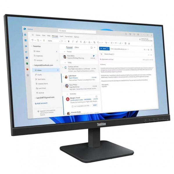 Монiтор Lenovo 23.8" ThinkVision S24-4e (64B5KAT1UA) IPS Black 100Hz