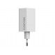 Мережевий зарядний пристрій Canyon Exagon 65 GaN 65W 2xPD 1xQC EU White (CND-CHAHEX65W)