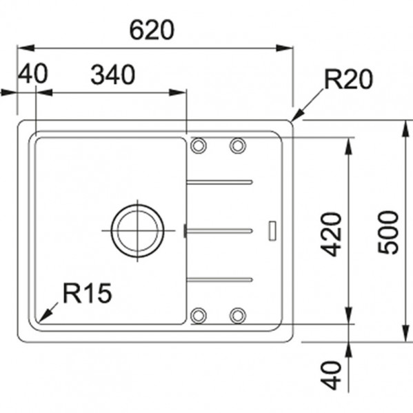 Кухонна мийка Franke Basis BFG 611-62 Білий (114.0272.599)