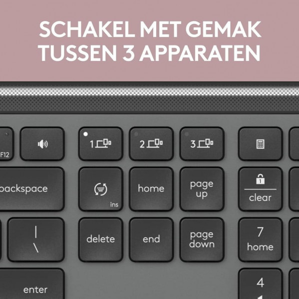 Клавiатура бездротова Logitech Signature Slim K950 US Graphite USB (920-012465)