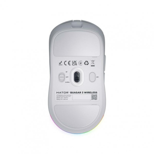 Миша бездротова Hator Quasar 3 Wireless White (HTM731)