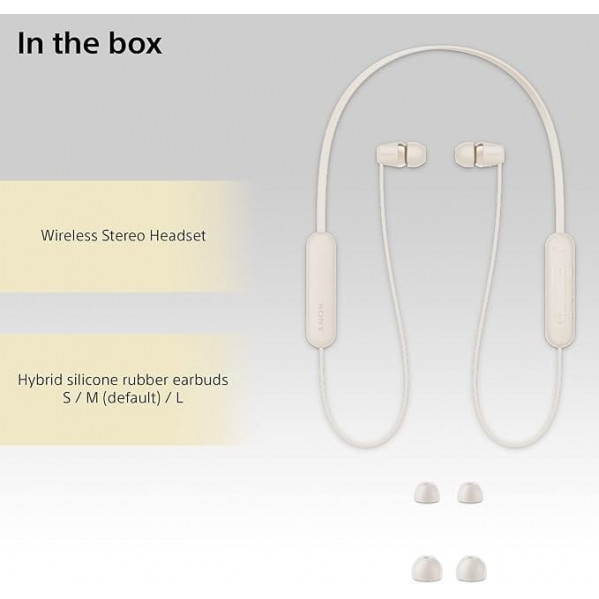 Bluetooth-гарнітура Sony WI-C100 Beige (WIC100C.CE7)