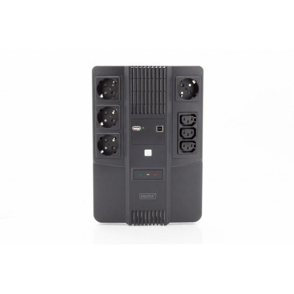 Джерело безперебійного живлення Digitus Line Interactive 600VA, USB, 4хSchuko, 3хС13, LED (DN-170110)