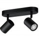 Світильник точковий накладний розумний WiZ Imageo Spots 2х5W 2200-6500K RGB Wi-Fi Black (929002659101)