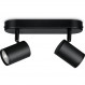 Світильник точковий накладний розумний WiZ Imageo Spots 2х5W 2200-6500K RGB Wi-Fi Black (929002659101)