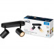 Світильник точковий накладний розумний WiZ Imageo Spots 2х5W 2200-6500K RGB Wi-Fi Black (929002659101)