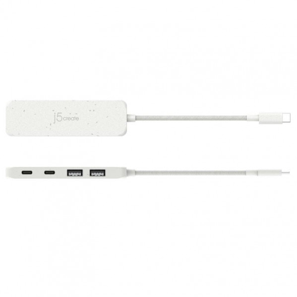 USB-хаб J5create 2 USB-A/2 USB-С White (JCH342EW-N)