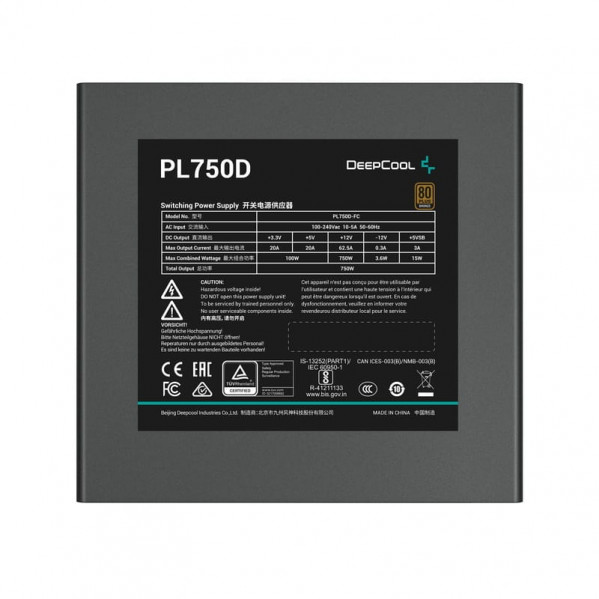 Блок живлення DeepCool PL750D 750W (R-PL750D-FC0B-EU-V2)