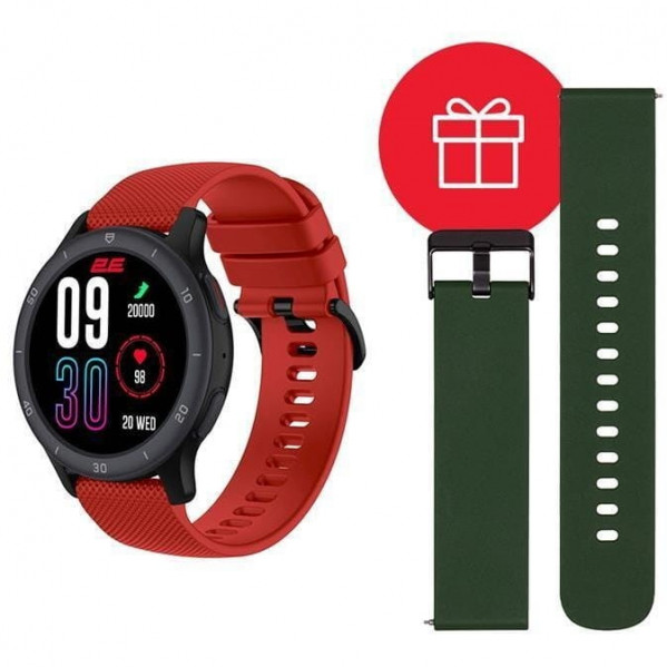 Смарт-годинник 2E Motion GT2 47 mm Black/Red (2E-CWW21BKRD-WS)