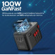 Зарядний пристрій Promate TripMate-GaN100 100W Black