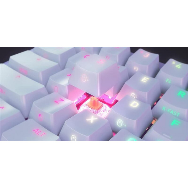 Клавіатура Xtrfy K5 RGB Kailh Red Hot-swap White (K5-RGB-CPT-TPWHITE-R-UKR)