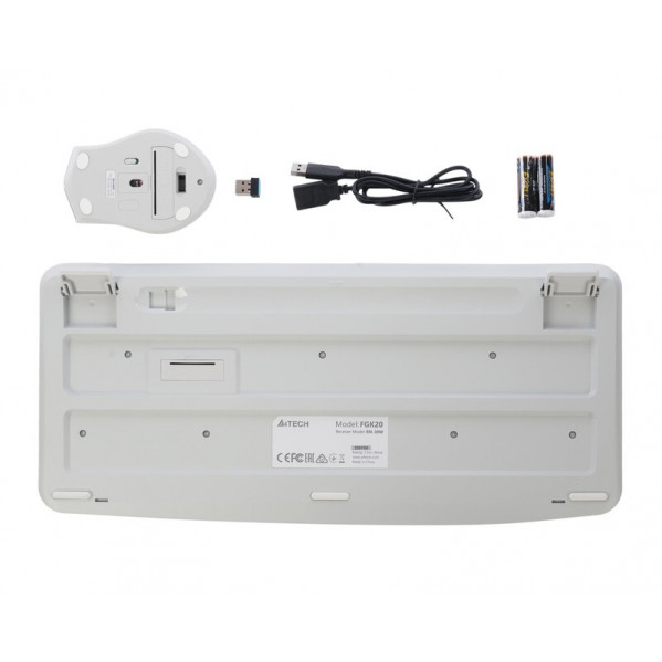Комплект (клавіатура, миша) бездротовий A4Tech Fstyler FG2500S Plus White