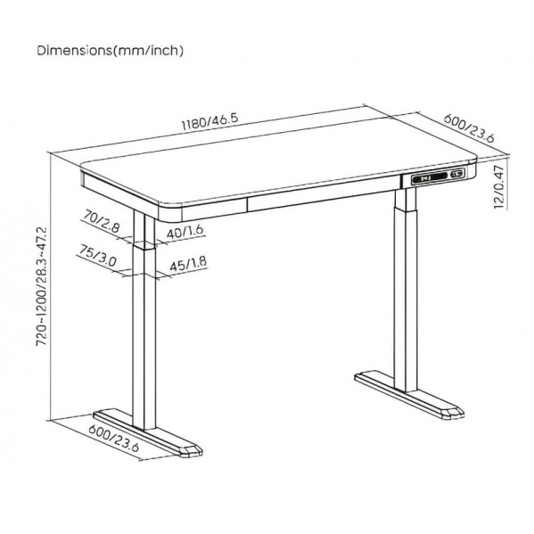 Комп`ютерний стіл 2Е 2E-CE218B-MOTORIZED