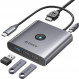 USB-хаб Orico FAX3-5P-GY-EP USB Type-C 3-в-1 Grey (CA914227)