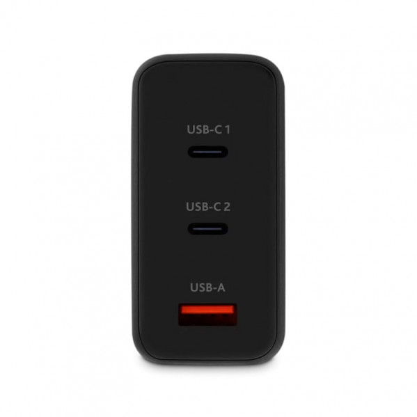 Мережевий зарядний пристрій Ttec SmartCharger Trio GAN 2хUSB-C/USB-A /120Вт Black (2SCG04S)