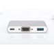 Концентратор USB Type-C Digitus Silver (DA-70839) USB 3.0, VGA, USB-C